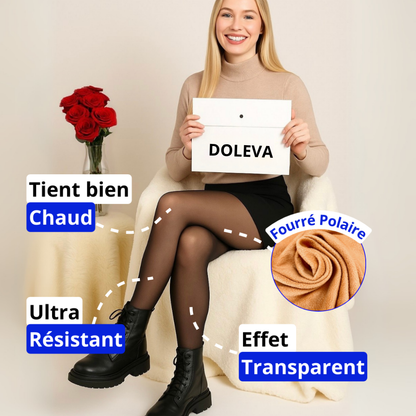 Collant Polaire Effet Transparent