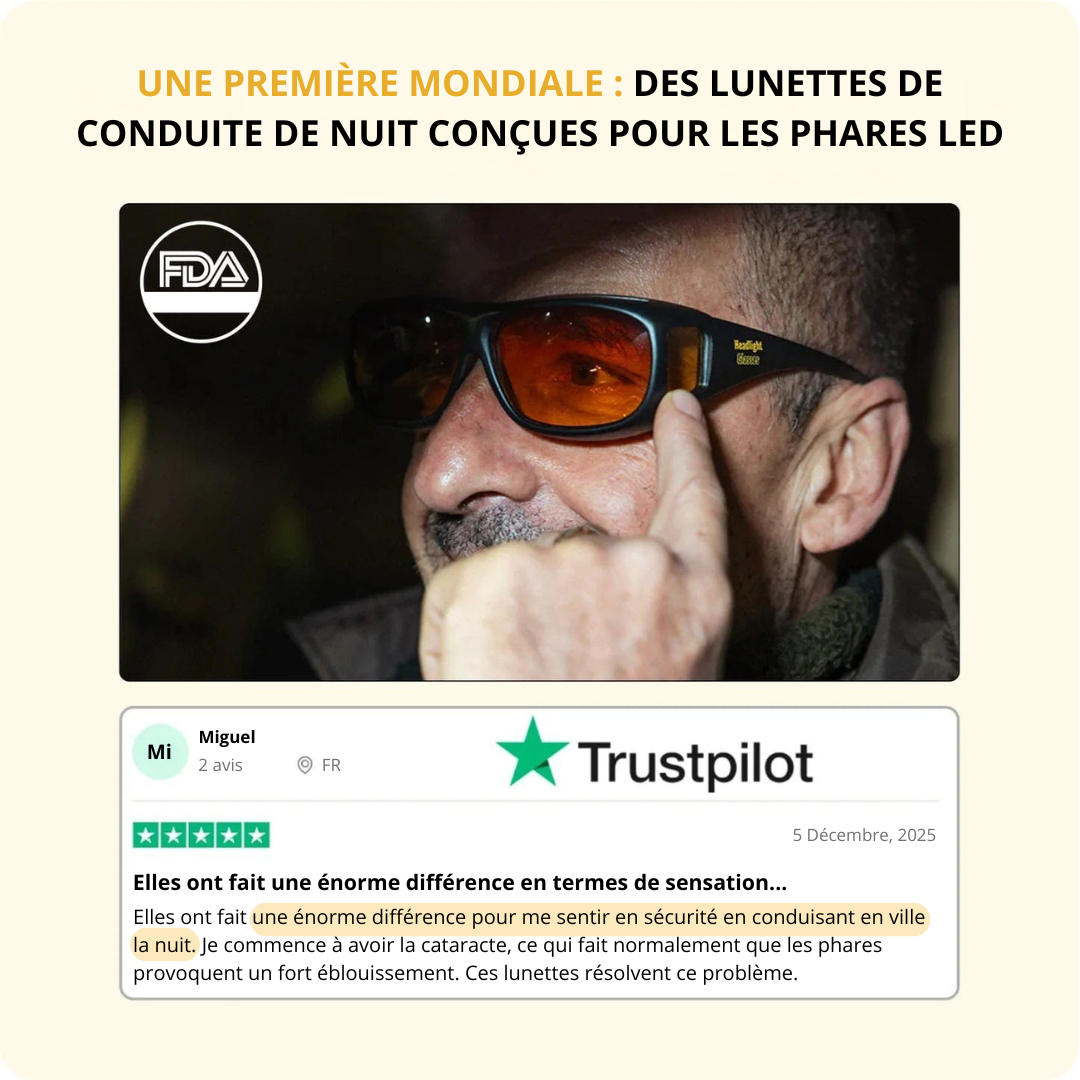 Lunettes NightOptics™ avec technologie GlareCut